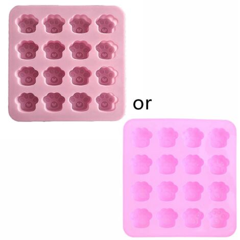 Moule en silicone en forme de patte d'animal, idéal pour la confection de bonbons gélifiés et de chocolats. (1/5)