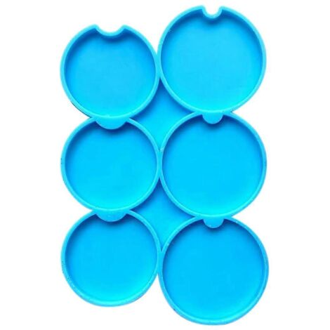 Moules pour sous-verres en résine, moule rond en silicone pour sous-verres, moules de coulée en résine époxy (1/5)