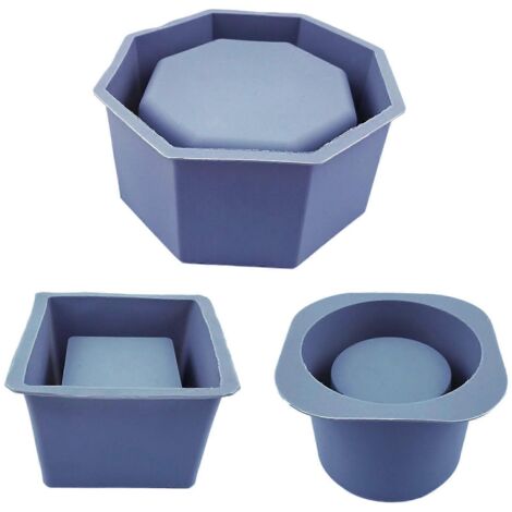 Moule à pot de fleurs en silicone et béton à faire soi-même pour la décoration de plantes succulentes (1/5)