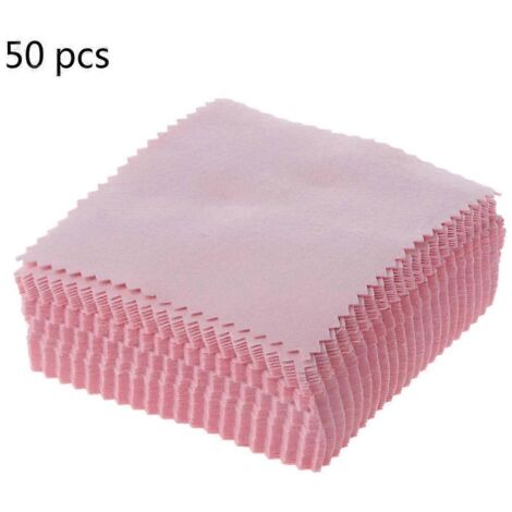 Lot de 50 chiffons de polissage double face en velours pour l'argenterie (1/5)