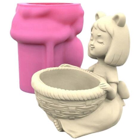 Moules en silicone et plâtre en forme de pelle à poussière 3D pour la fabrication de pots de fleurs pour plantes succulentes (1/5)