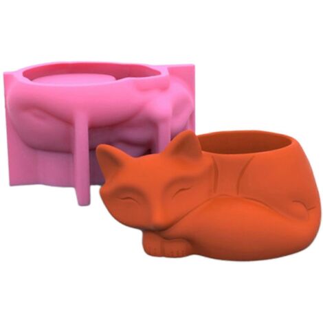 Moules en résine de silicone pour la fabrication de pots de fleurs et de bougeoirs pour plantes succulentes (1/5)