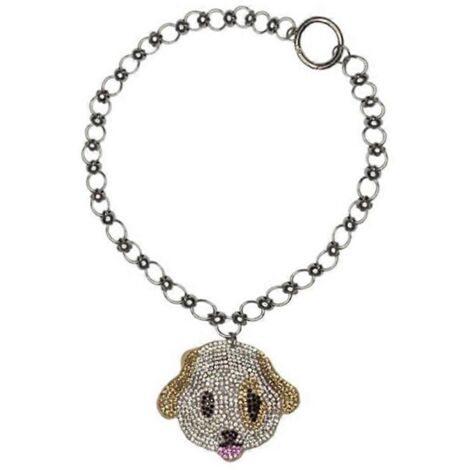 Collier pendentif chien en strass, chaîne clavicule tendance et élégante (1/5)