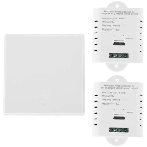 module récepteur sans fil auto-alimenté avec interrupteur à clé 1/2/3 pour lampe TV AC85-250V-B- (1/5)