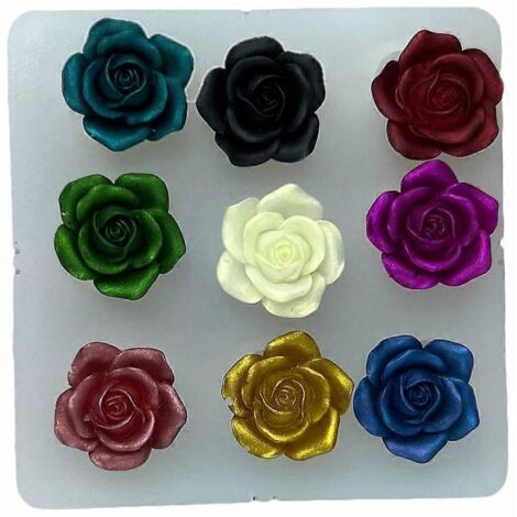 Moule en silicone pour décoration de petites fleurs en résine époxy, idéal pour les loisirs créatifs et la décoration intérieure. (1/5)