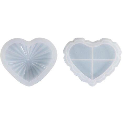Moules en résine pour pots, moules en silicone en forme de cœur pour pots en résine, moules en silicone à faire soi-même (1/5)