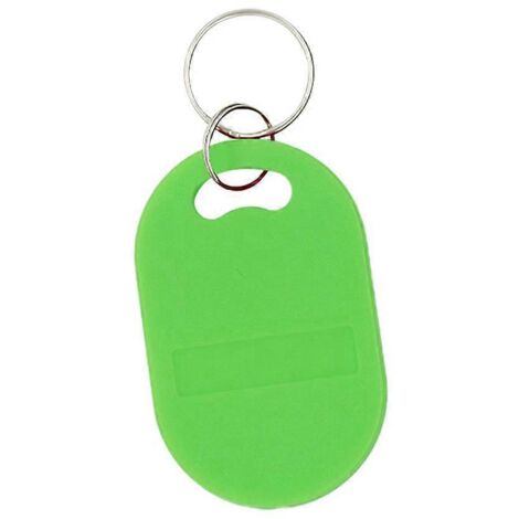 Porte-clés NFC 13,56 MHz M1 S50 1K UID 0 bloc 7 octets réinscriptible - Lot de 100 - Vert (1/5)