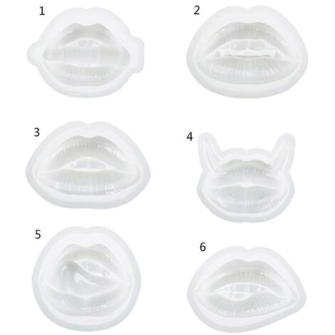 Moules en résine pour lèvres pulpeuses, en silicone, pour le bricolage et les loisirs créatifs (1/5)