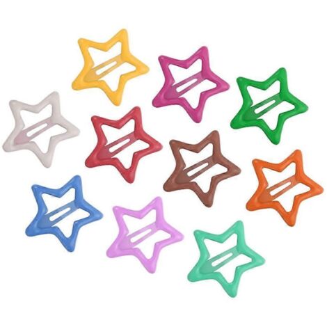 Lot de 10 épingles à cheveux en forme d'étoile creuse, pince à cheveux pentagramme, épingles à cheveux (1/5)