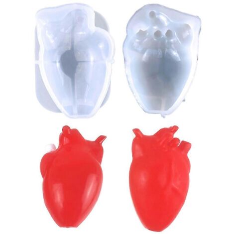 Moules à bougies en silicone en forme de cœur humain, cadeau idéal pour les amateurs de loisirs créatifs. (1/5)