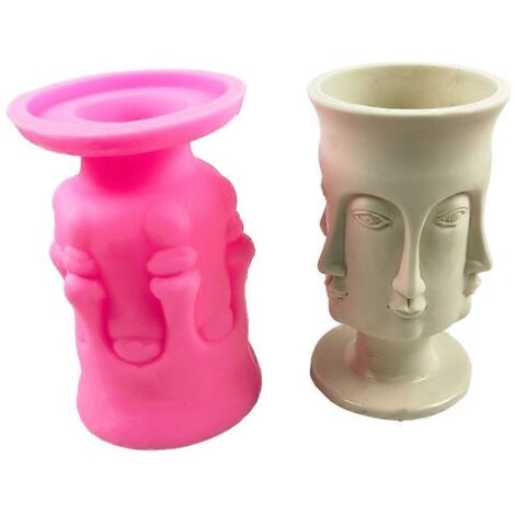 Moules à pots de fleurs en silicone pour béton - Fournitures pour la fabrication artisanale de pots de fleurs. (1/5)