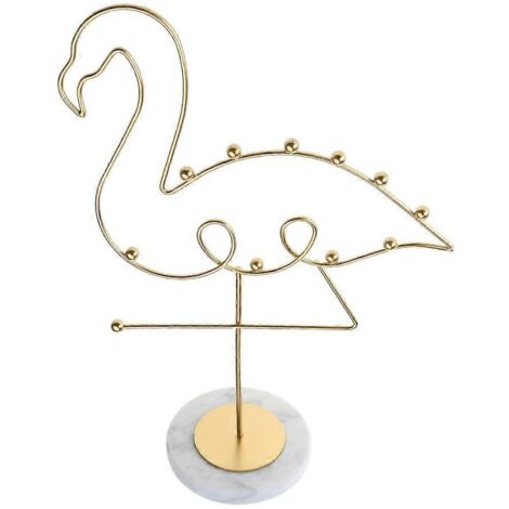 Présentoirs à bijoux en forme de flamant rose, en alliage (1/5)