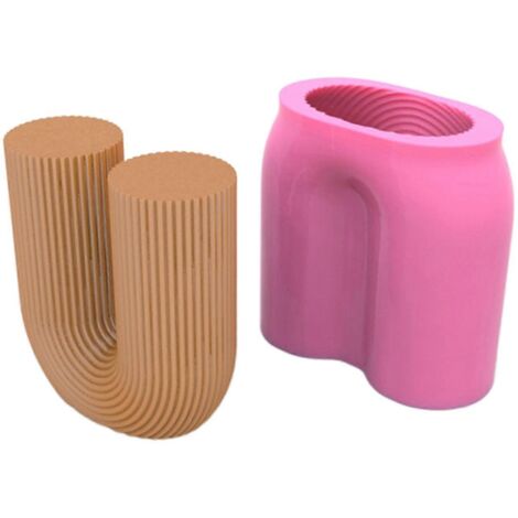 Moule en silicone en forme de U pour bougie 3D, résine époxy, pâte polymère, décoration (1/5)