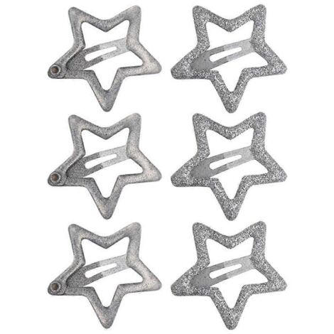 Lot de 6 pinces à cheveux scintillantes en forme d'étoile, accessoires de coiffure, cadeaux de fête (1/5)