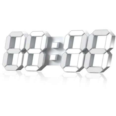 Horloge murale LED 3D Warehouse, design moderne, horloge de table numérique, alarme, veilleuse - Prise américaine S (1/5)