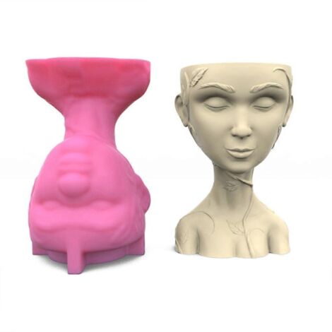 Moule en silicone résine pour pots de fleurs succulentes, idéal pour la création de pots de fleurs de jardin DIY. (1/5)