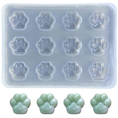 Moule en silicone en forme de patte de chat, moule en résine pour la cuisson de gâteaux, savons, gelées et biscuits. (1/5)