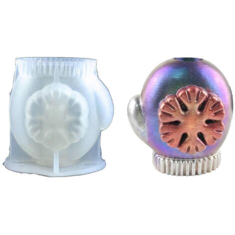 Moule en silicone résine pour pots de fleurs succulentes, idéal pour la création de pots de fleurs de jardin DIY. (1/5)