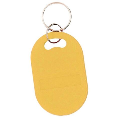 Porte-clés NFC 13,56 MHz M1 S50 1K UID 0 bloc 7 octets réinscriptible - Lot de 100 - Jaune (1/5)