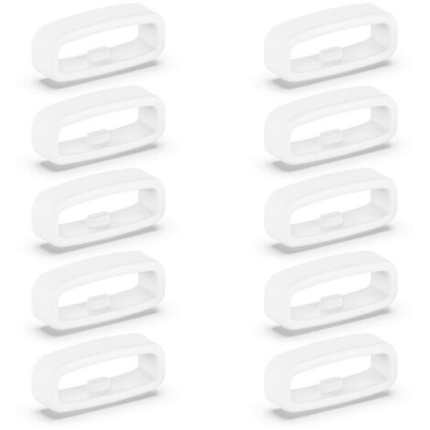 Anneau de fixation en silicone 18/20/22 mm, accessoire de rechange pour fixation de sangle - 20 mm - Blanc (1/5)