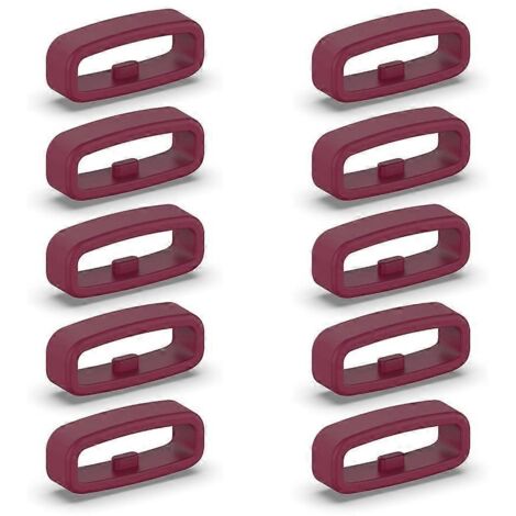 Anneau de fixation en silicone 18/20/22 mm pour sangle - Accessoire de rechange - 18 mm - Rouge (1/5)