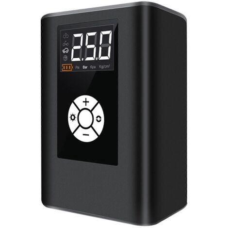 Compresseur d'air portable avec affichage numérique de la pression et lumière LED pour voiture - Sans fil - (1/5)