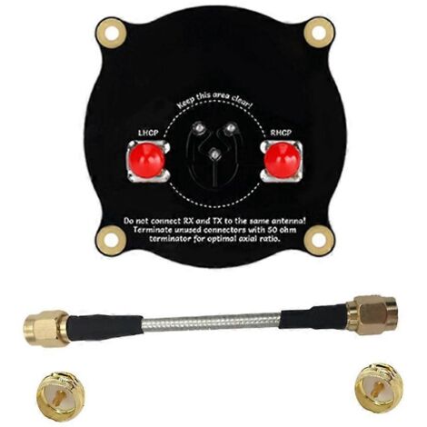 Antenne patch à triple alimentation 5,8 GHz haute précision, directionnelle, à aiguille interne circulaire, noire (1/5)