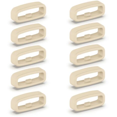 Anneau de fixation en silicone 18/20/22 mm, accessoire de rechange pour fixation de sangle - 18 mm - Beige (1/5)