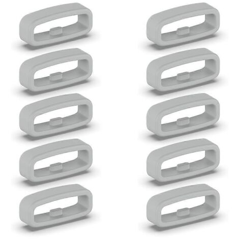 Anneau de fixation en silicone 18/20/22 mm - Accessoires de rechange pour fixation de sangle - 22 mm - Gris (1/5)