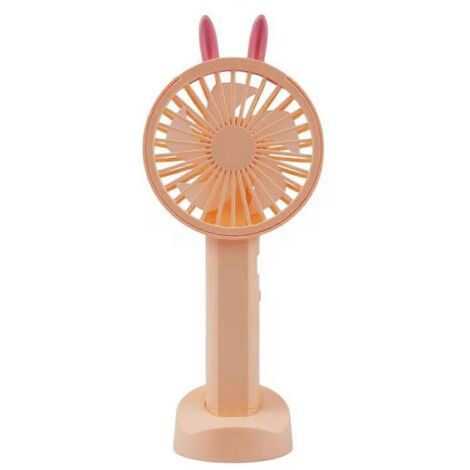 Ventilateur de bureau rechargeable à main avec socle, motif dessin animé, cadeau idéal pour la fête des enseignants (1/5)
