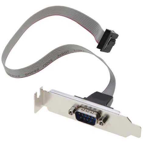Support de connecteur pour câble plat RS232 DB9 9 broches pour carte mère avec câble (1/5)