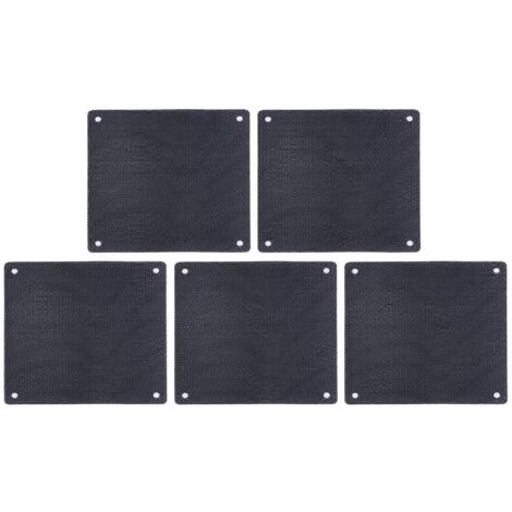 Lot de 5 filtres à poussière pour ventilateur de refroidissement d'ordinateur PC, cadre de ventilateur, maille anti-poussière 12/14/9/8/7 cm - 12 x 12 cm (1/5)