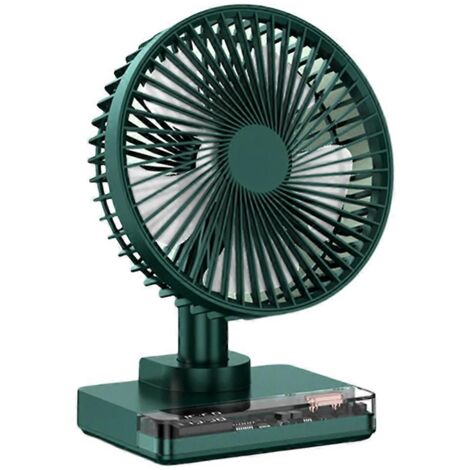 Ventilateur de bureau à tête oscillante, mini-ventilateurs à quatre vitesses, moteur CC sans balais (1/5)