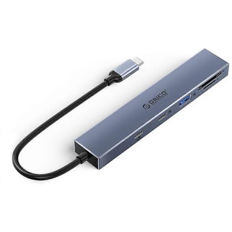 Hub USB-C à 4 ports 10 Gbit/s pour ordinateur portable, adaptateur multiport USB Type-C-2 Type C 1 USB- (1/5)