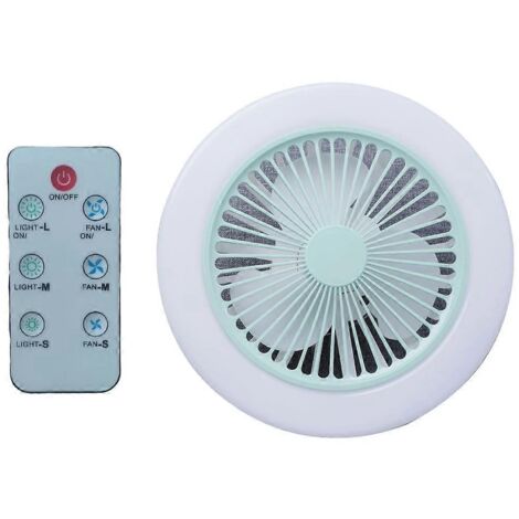 Ventilateur de plafond rechargeable avec lampe LED 2800 mAh, 3 vitesses, idéal pour le camping en plein air. (1/5)