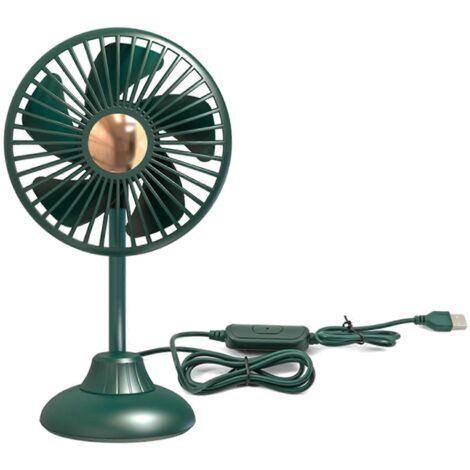 Ventilateur de camping d'été de 4,5 pouces, ventilateur de bureau rechargeable à 3 vitesses pour bibliothèque et dortoir (1/5)