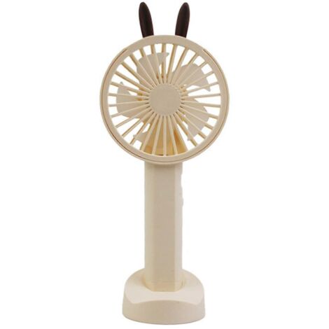 Ventilateur de bureau rechargeable à main avec socle, motif dessin animé, cadeau idéal pour la fête des enseignants (1/5)