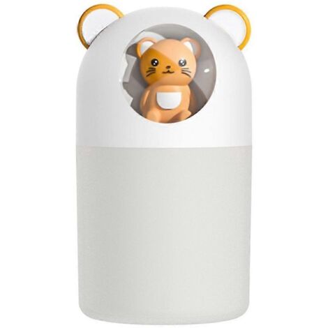 Humidificateur à brume fraîche ourson mignon 300 ml, ultrasonique USB, pour chambre, maison ou bureau (1/5)