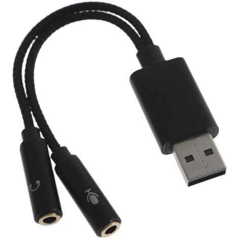 Adaptateur audio USB pour carte son, connecteur casque jack 3,5 mm, convertisseurs mutuels (1/5)