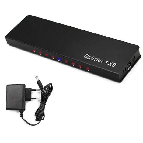 Sélecteur de commutateur HDMI 1 entrée/8 sorties 4K 30 Hz pour PC, TVHD et consoles DVD (Europe) (1/5)