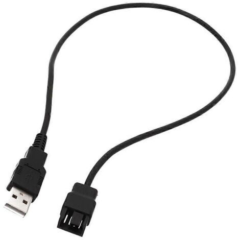 Câble USB vers 4 broches pour ventilateur d'ordinateur portable, alimentation PWM 5 V, 30 x 100 cm. (1/5)