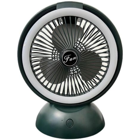 Petit ventilateur de bureau USB avec LED, 4 vitesses, portable et personnel. (1/5)