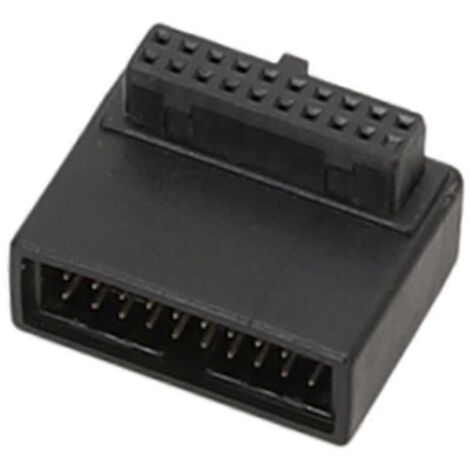 Adaptateur USB 3.0 à angle droit pour carte mère, connecteur 19 broches, coude à 90° - A (1/5)