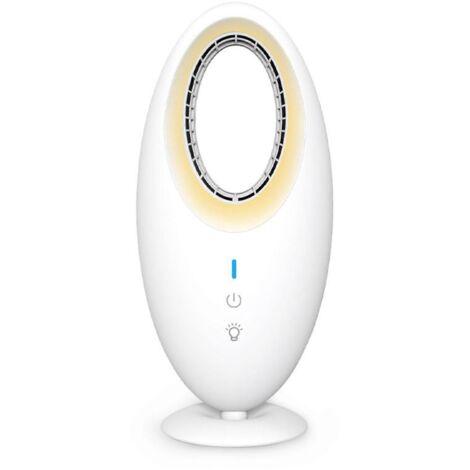 Ventilateur de bureau, 30 cm (12 pouces), silencieux et sans pales, rechargeable par USB, pour chambre à coucher - Sans rotation (1/5)