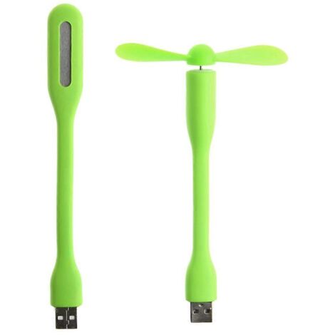 Ventilateur USB 5V avec lampe LED USB pour batterie externe, ordinateur portable et gadget (1/5)
