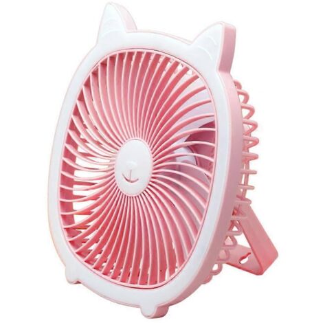 Ventilateur pratique rechargeable par USB avec batterie Li intégrée, flux d'air puissant, silencieux (1/5)