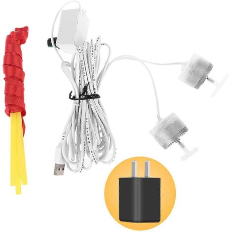 Ventilateur de plafond USB anti-mouches et insectes, protège vos aliments, câble de 3,26 m avec interrupteur, modèle à double tête. (1/5)