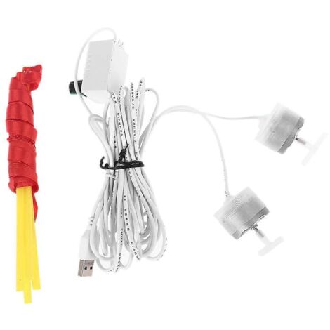 Ventilateur de plafond anti-mouches avec interrupteur marche/arrêt, câble d'alimentation USB de 327 cm, double tête. (1/5)