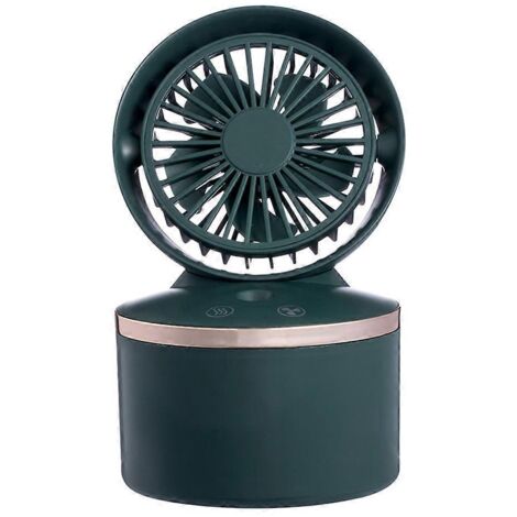 Ventilateur de bureau USB silencieux avec humidificateur intégré, mini ventilateur portable à 3 vitesses. (1/5)