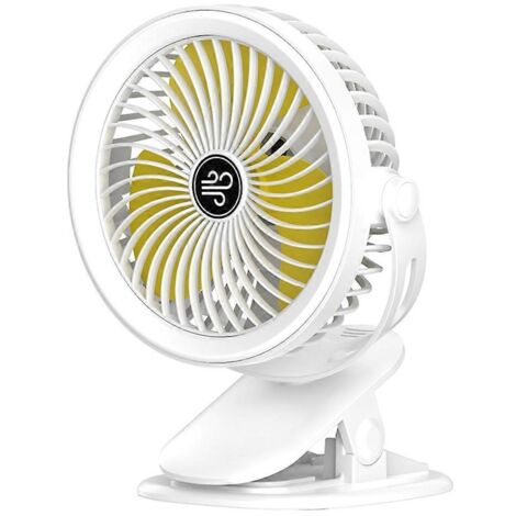 Ventilateur d'extérieur avec lampe de camping, 3 vitesses réglables, rotation à 720 degrés (1/5)